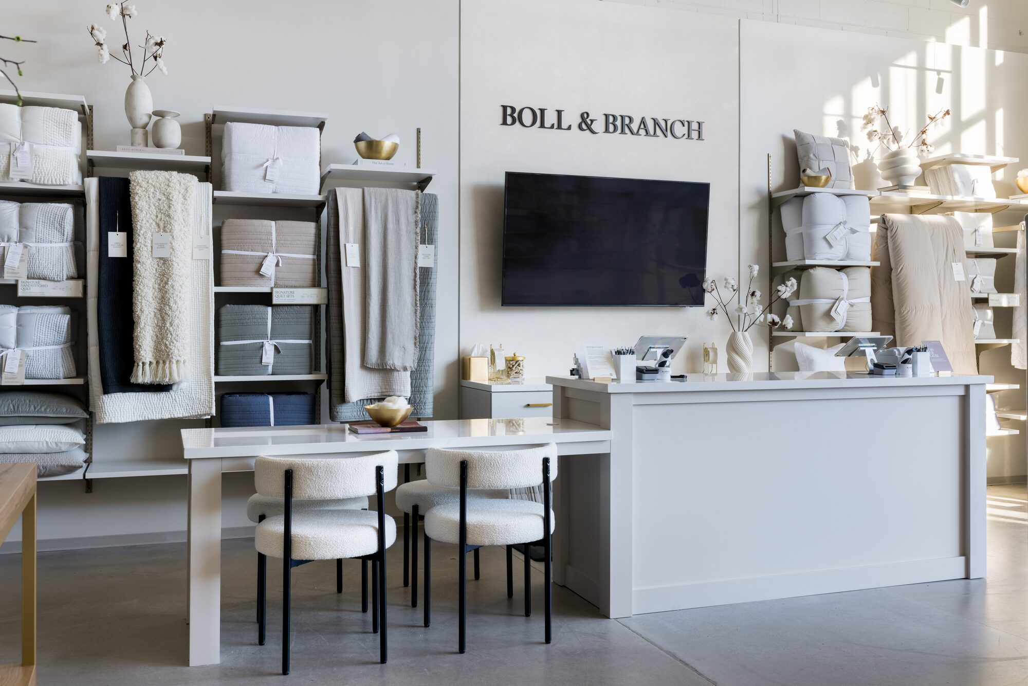 Boll and Branch retail store — Atlanta commercial interior photography