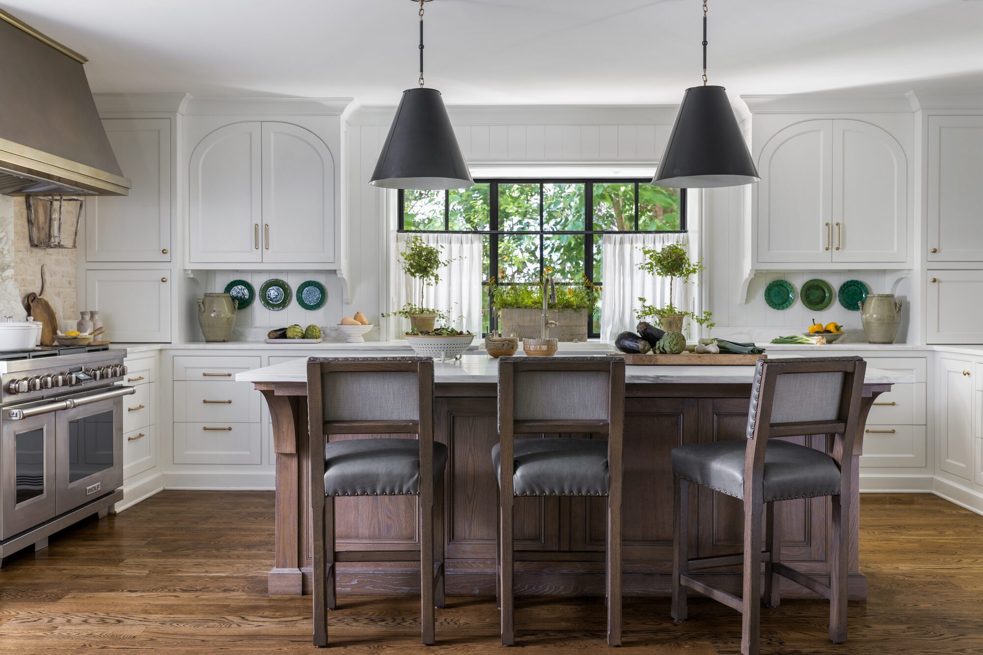 Atlanta kitchen with custom island and white cabinetry